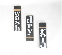 Set of 3 Laundry Wall Décor Panels