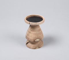 Recycled Turned Saal Wood Candle holder Q1