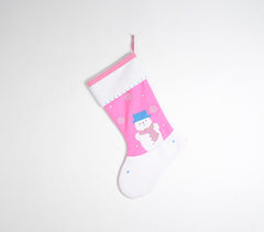 Snowman Embroidered & Patchwork Stocking