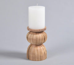 Recycled Wood Patterned Tea Light Holder