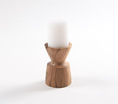 Handcrafted Recycled Wood Candle holder