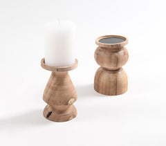 Turned Saal Wood Candle holder_1