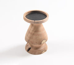 Turned Saal Wood Candle holder_1