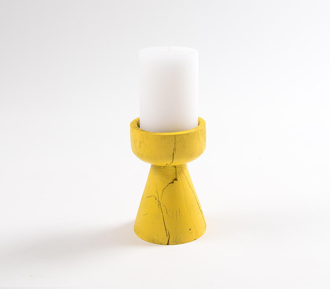 Turned Saal Wood Candle holder