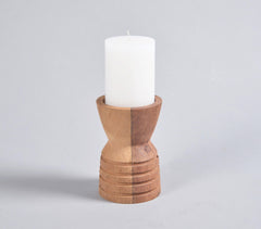 Handcrafted Recycled Wood Candle holder Q1