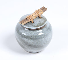 Vintage Speckled Ceramic Canister