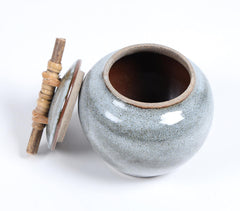 Vintage Speckled Ceramic Canister