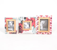 Vintage Peony Photo frames (set of 3)