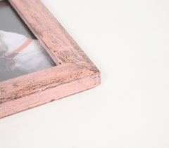 Distressed Pink Wooden Photo frame