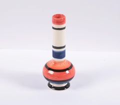Glazed Ceramic Flask-Shaped Flower Vase