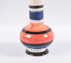 Glazed Ceramic Flask-Shaped Flower Vase