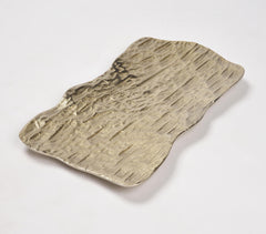 Lacquered Aluminium Bark-Shaped Decor Dishes (set of 2)