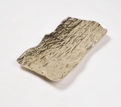 Lacquered Aluminium Bark-Shaped Decor Dishes (set of 2)