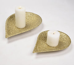 Lacquered Aluminium Drop-Shaped Decor Dishes (set of 2)