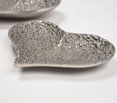 Lacquered Aluminium Heart-Shaped Decor Dishes (set of 2)