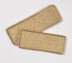 Laquered Aluminium Textured Decor Dishes (Set of 2)