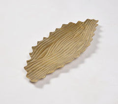 Lacquered Aluminium Abstract Leaf Décor Dishes (set of 2)