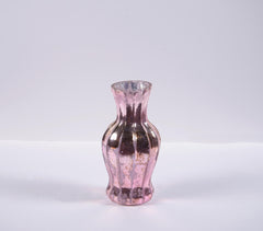 Assorted Rose-Gold Mercury Glass Vases (set of 6)