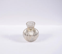 Assorted Silver-Toned Mercury Glass Vases (set of 6)