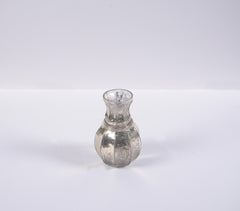 Assorted Silver-Toned Mercury Glass Vases (set of 6)