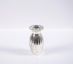Assorted Silver-Toned Mercury Glass Vases (set of 6)