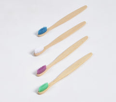 Assorted Bamboo Toothbrushes (set of 4)