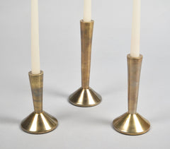 Lacquered Aluminium Candle Holders (Set of 3)