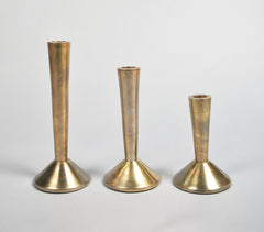 Lacquered Aluminium Candle Holders (Set of 3)