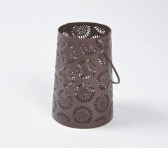 Latticed Iron Lantern Candle Holders (set of 3)