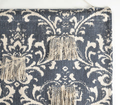 Damask Printed Cotton Fringed Patches Wall Hanging