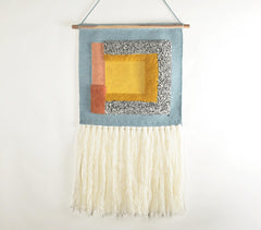 Handwoven Abstract Tasseled Wall Hanging
