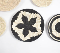 Handwoven Sabai Grass Monotone Wall Plates (set of 5)