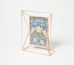 Minimal Rose-Gold Metal & Glass Photo frames (set of 3)