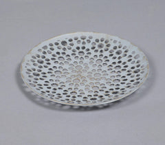 Hand Cut Iron Floral Decorative Tray