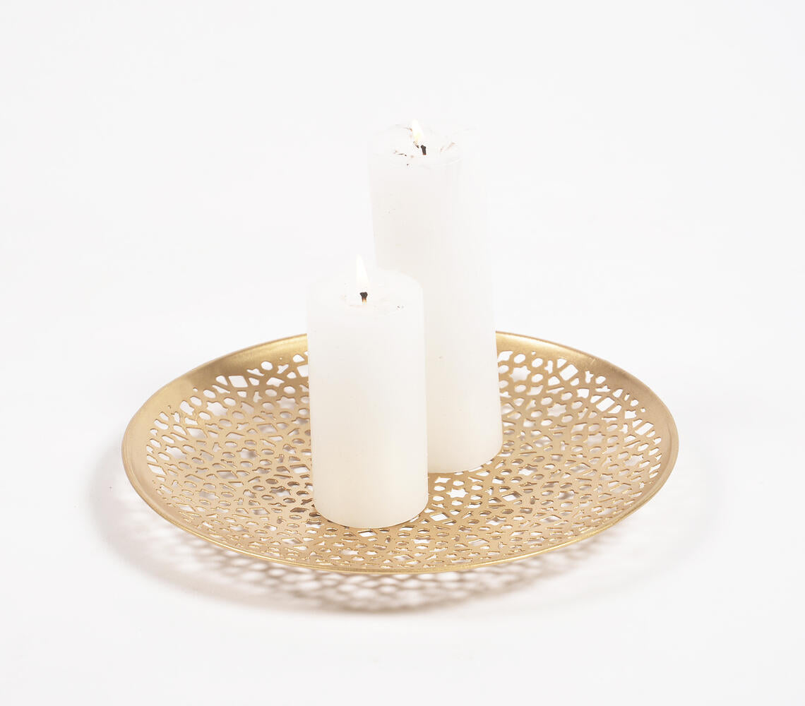 Latticed Iron Decorative Tray