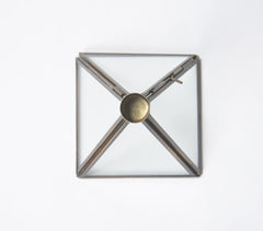 Glass & Metal Pyramid Handmade Candle Holder