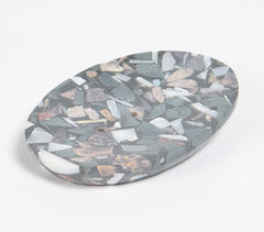 Hand Cut Composite Stone Oval Soap Dish