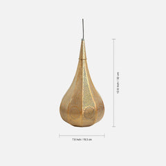 Etched Iron Morrocan Flame Pendant Lamp