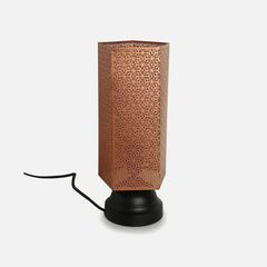 Etched Brown Moroccan Shimmer Table Lamp
