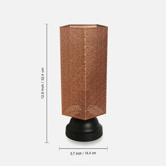 Etched Brown Moroccan Shimmer Table Lamp