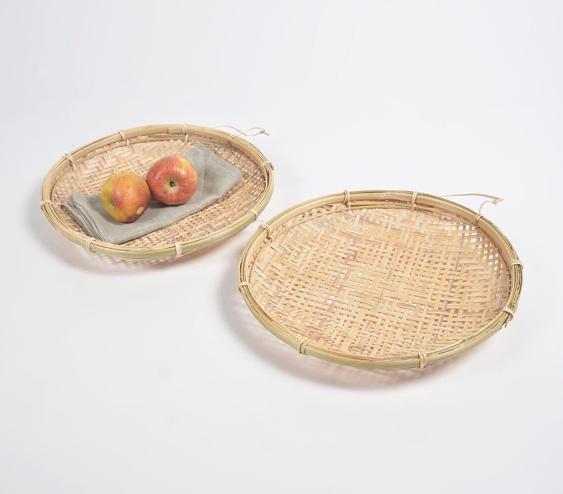 Woven Bamboo Trays (Set of 2)