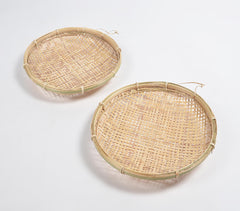 Woven Bamboo Trays (Set of 2)