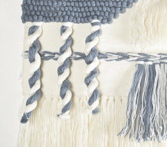 Handwoven & Tufted Abstract Fringed Wall Hanging