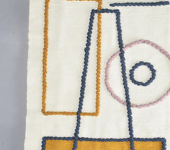 Abstract Tasseled Woolen Wall Hanging
