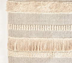 Handwoven Cotton Neutral Bayadere Wall Hanging