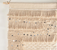 Handwoven Cotton & Sequin Bayadere Wall Hanging