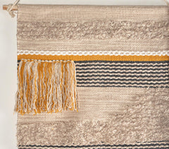Handwoven Cotton Multicolor Fringed Wall Hanging