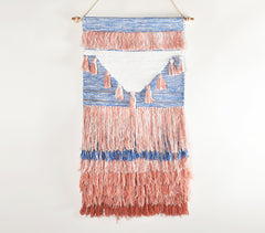 Handwoven Cotton Mediterranean Fringed Wall Hanging