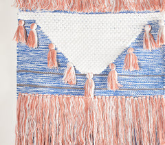 Handwoven Cotton Mediterranean Fringed Wall Hanging
