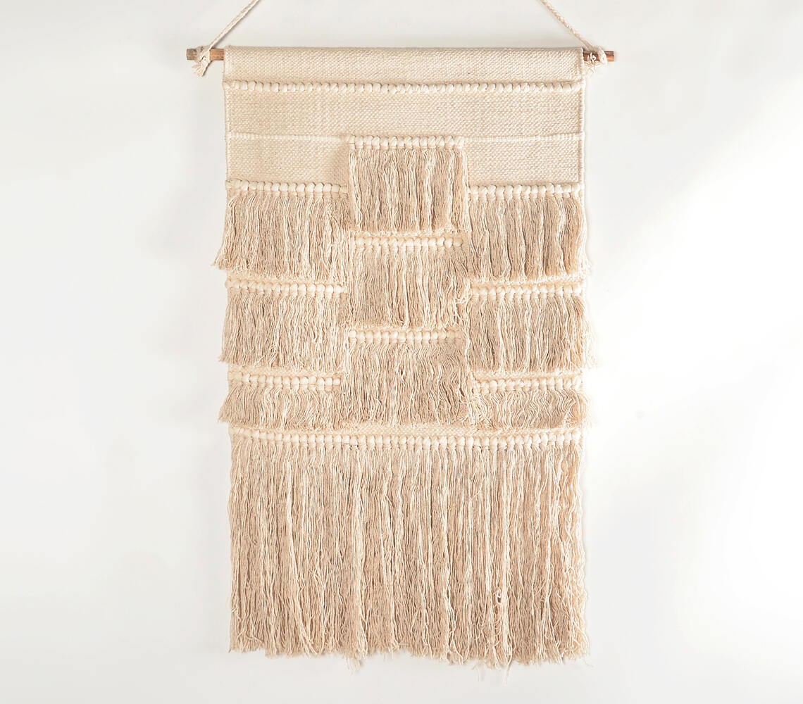Handwoven Cotton Multi-Tasseled Wall Hanging